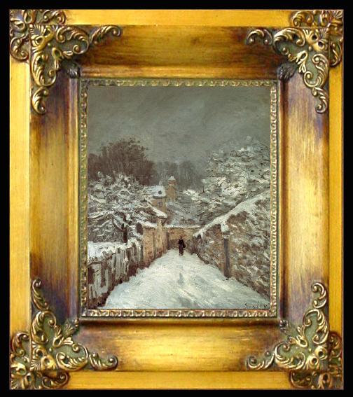 framed  Jean-Antoine Watteau Snow at louveciennes, Ta040